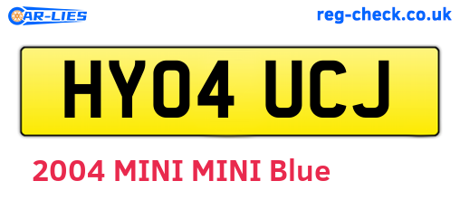 HY04UCJ are the vehicle registration plates.