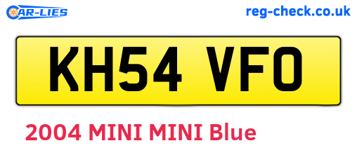 KH54VFO are the vehicle registration plates.