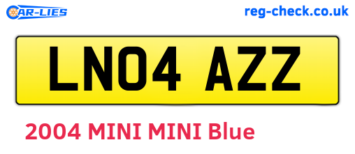 LN04AZZ are the vehicle registration plates.
