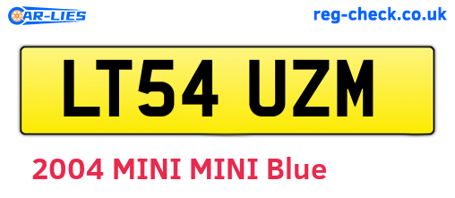 LT54UZM are the vehicle registration plates.