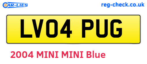 LV04PUG are the vehicle registration plates.