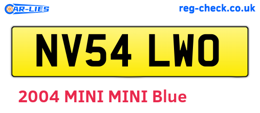 NV54LWO are the vehicle registration plates.