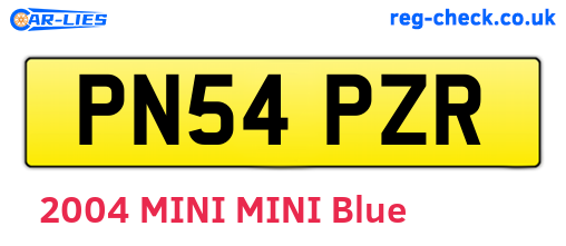 PN54PZR are the vehicle registration plates.