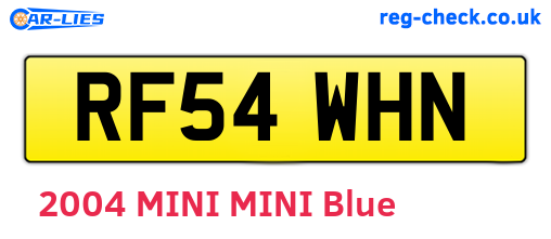 RF54WHN are the vehicle registration plates.