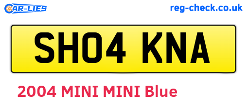 SH04KNA are the vehicle registration plates.