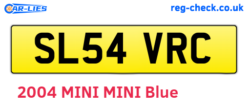 SL54VRC are the vehicle registration plates.