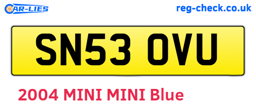 SN53OVU are the vehicle registration plates.