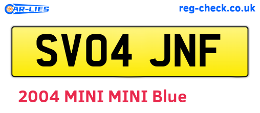 SV04JNF are the vehicle registration plates.