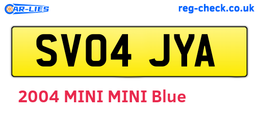SV04JYA are the vehicle registration plates.