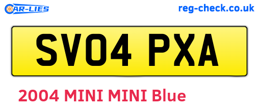 SV04PXA are the vehicle registration plates.