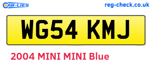 WG54KMJ are the vehicle registration plates.