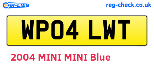 WP04LWT are the vehicle registration plates.