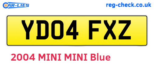YD04FXZ are the vehicle registration plates.