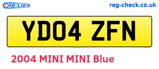 YD04ZFN are the vehicle registration plates.