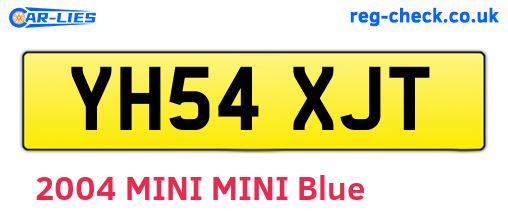 YH54XJT are the vehicle registration plates.