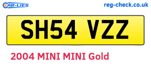 SH54VZZ are the vehicle registration plates.