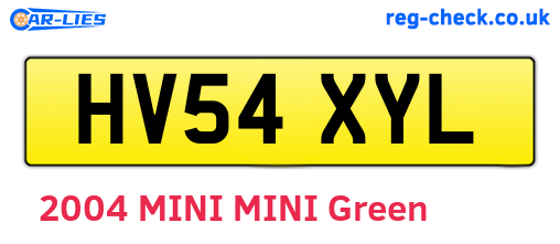HV54XYL are the vehicle registration plates.
