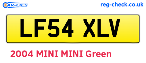 LF54XLV are the vehicle registration plates.