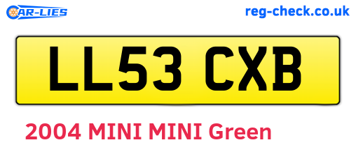 LL53CXB are the vehicle registration plates.