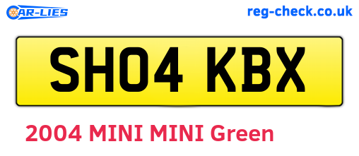 SH04KBX are the vehicle registration plates.