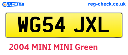 WG54JXL are the vehicle registration plates.