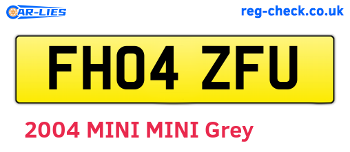 FH04ZFU are the vehicle registration plates.