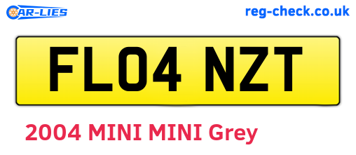 FL04NZT are the vehicle registration plates.