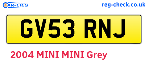 GV53RNJ are the vehicle registration plates.