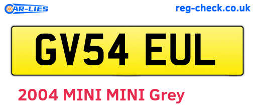 GV54EUL are the vehicle registration plates.