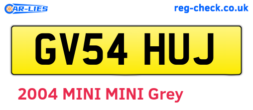 GV54HUJ are the vehicle registration plates.
