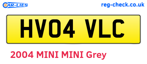 HV04VLC are the vehicle registration plates.
