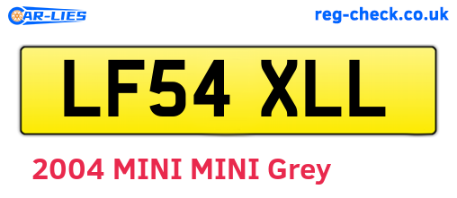 LF54XLL are the vehicle registration plates.