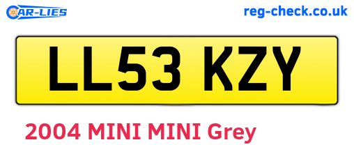 LL53KZY are the vehicle registration plates.