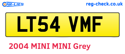 LT54VMF are the vehicle registration plates.
