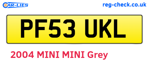 PF53UKL are the vehicle registration plates.