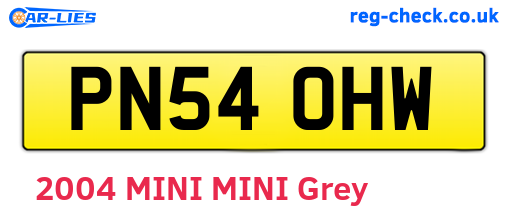 PN54OHW are the vehicle registration plates.