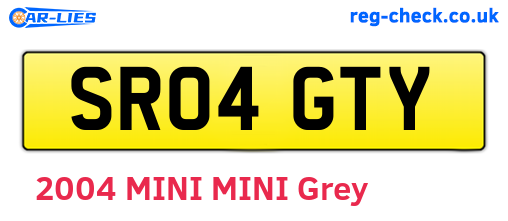 SR04GTY are the vehicle registration plates.