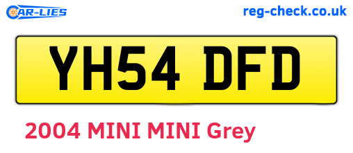 YH54DFD are the vehicle registration plates.