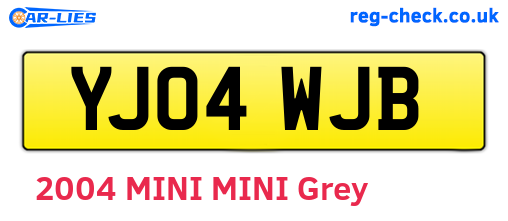 YJ04WJB are the vehicle registration plates.