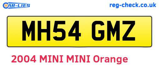 MH54GMZ are the vehicle registration plates.