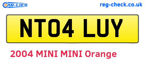 NT04LUY are the vehicle registration plates.