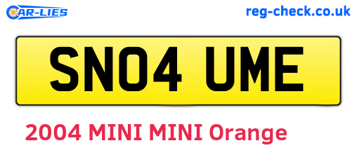 SN04UME are the vehicle registration plates.