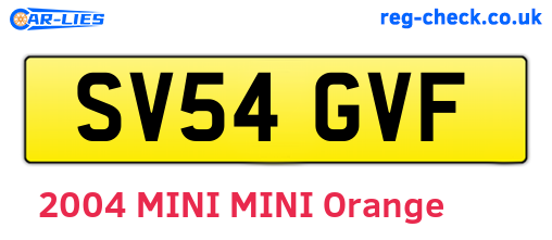 SV54GVF are the vehicle registration plates.
