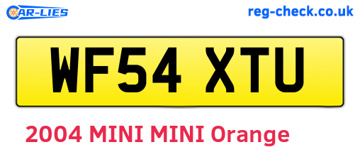 WF54XTU are the vehicle registration plates.