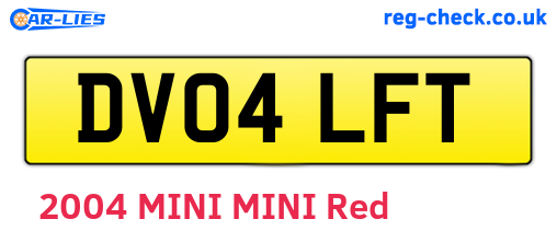 DV04LFT are the vehicle registration plates.
