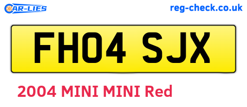 FH04SJX are the vehicle registration plates.