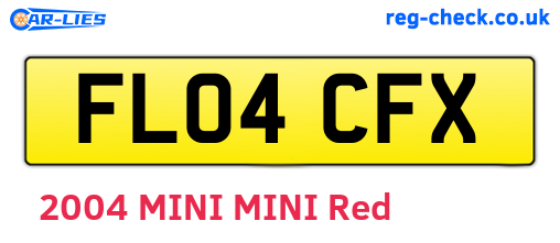 FL04CFX are the vehicle registration plates.