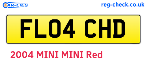 FL04CHD are the vehicle registration plates.