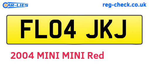 FL04JKJ are the vehicle registration plates.