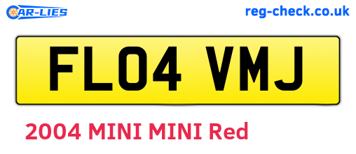 FL04VMJ are the vehicle registration plates.